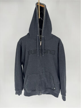 Burton Men’s Charcoal Gray Full-Zip Hoodie Medium